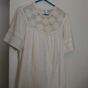 ✨ & Other Stories Paris Atelier Mini Dress ✨ Size 10 | Muslin Natural Crochet